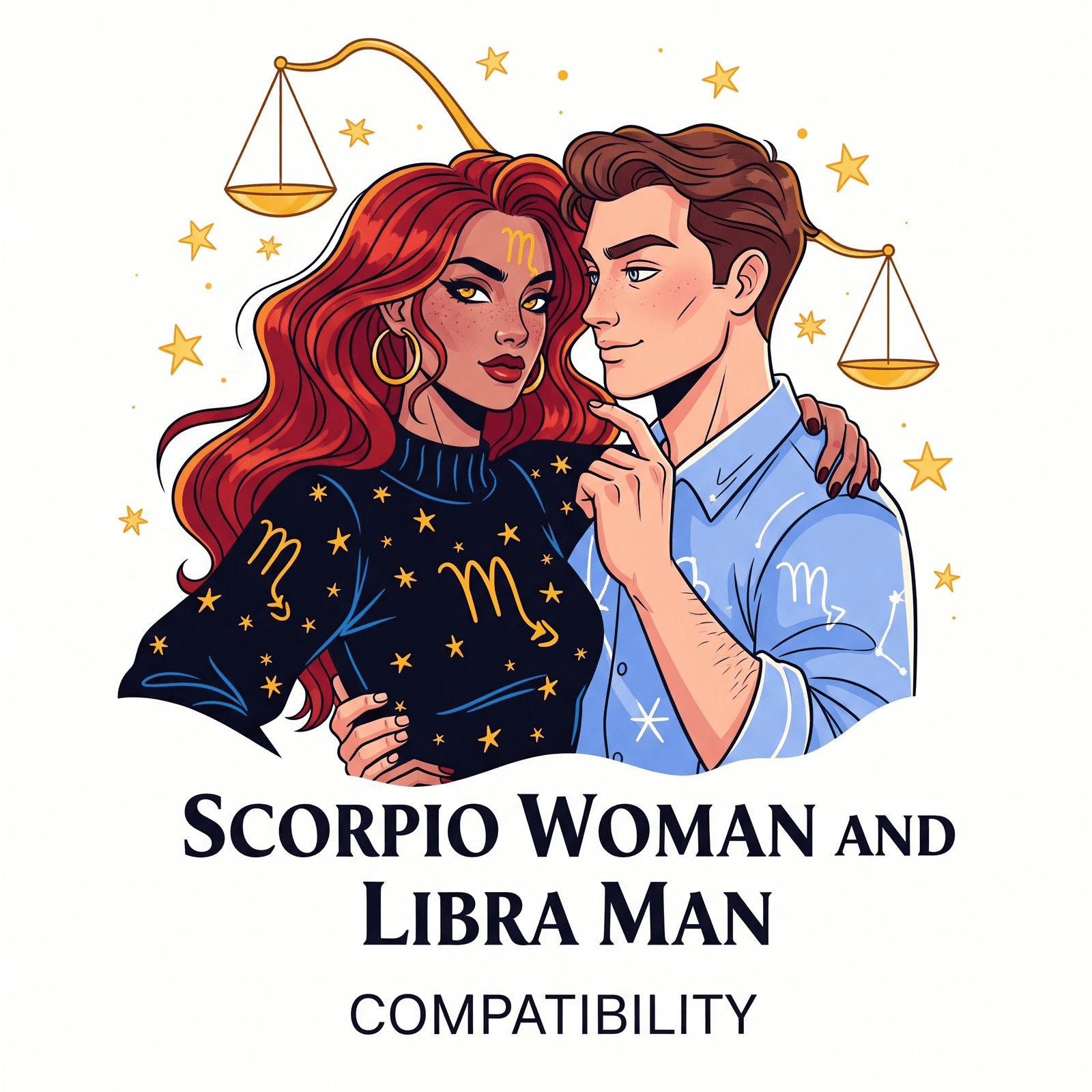 אישה עקרב וגבר מאזניים