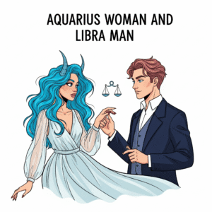 אישה דלי וגבר מאזניים