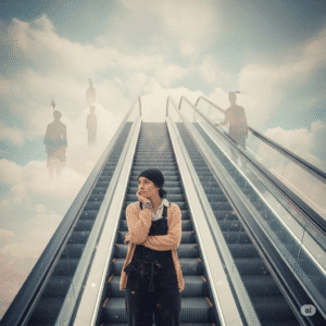 חלום על מדרגות נעות