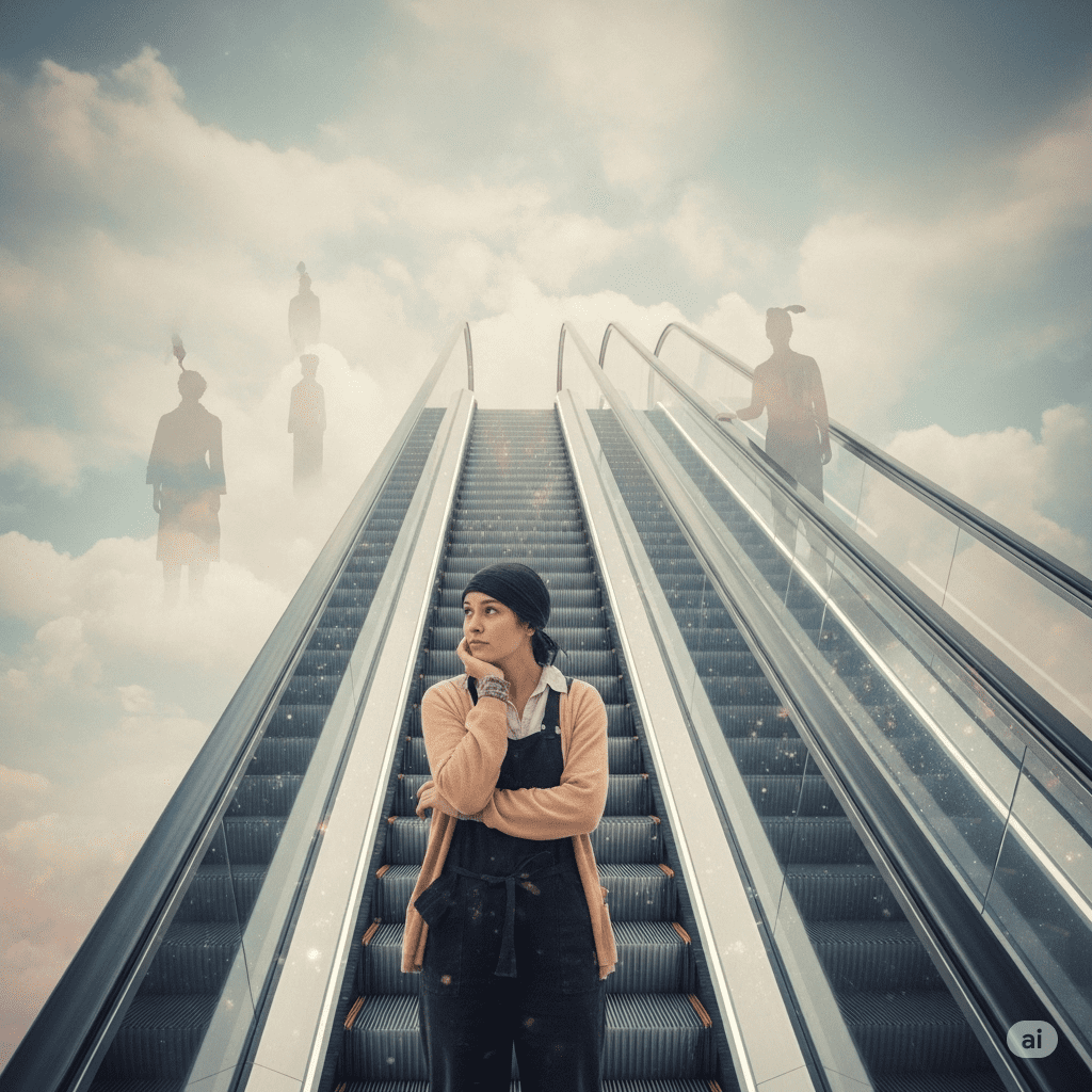 חלום על מדרגות נעות