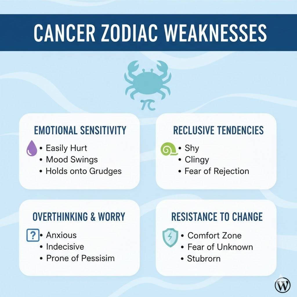 מזל סרטן חולשות