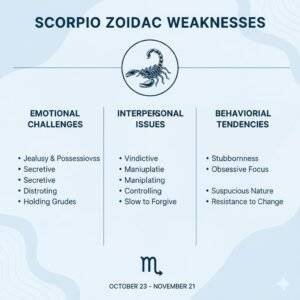 מזל עקרב חולשות