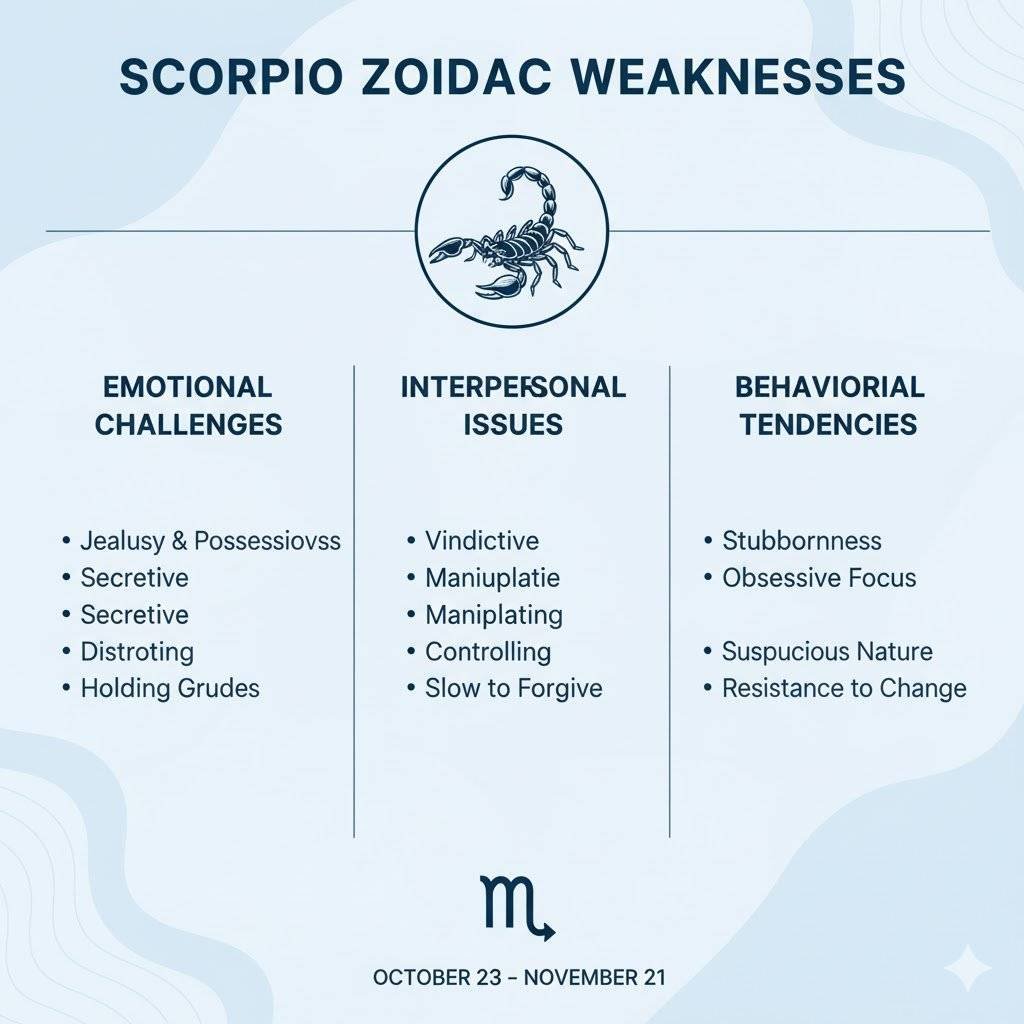 מזל עקרב חולשות