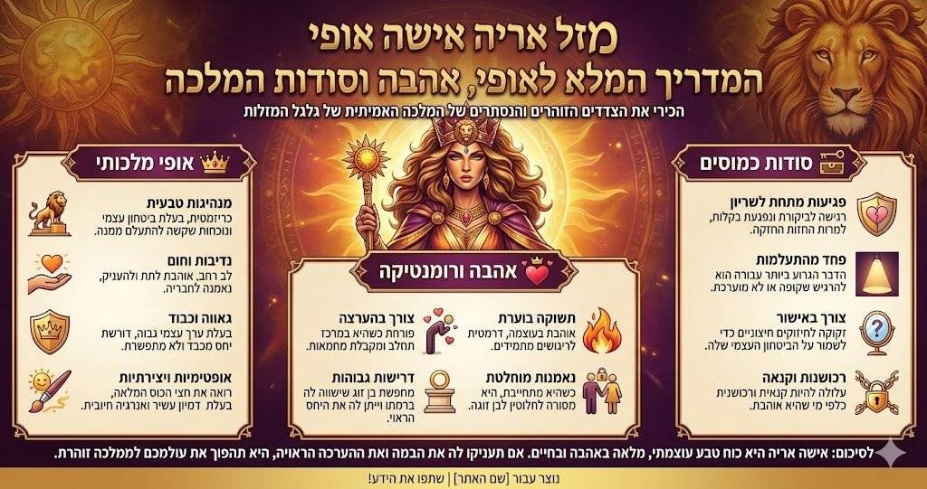 מזל אריה אישה אופי