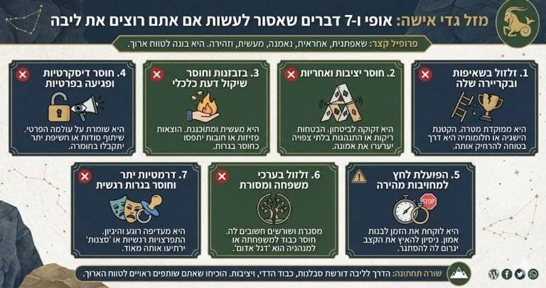 מזל גדי אישה אופי