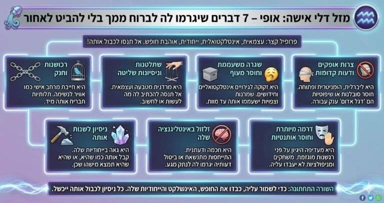 מזל דלי אישה אופי