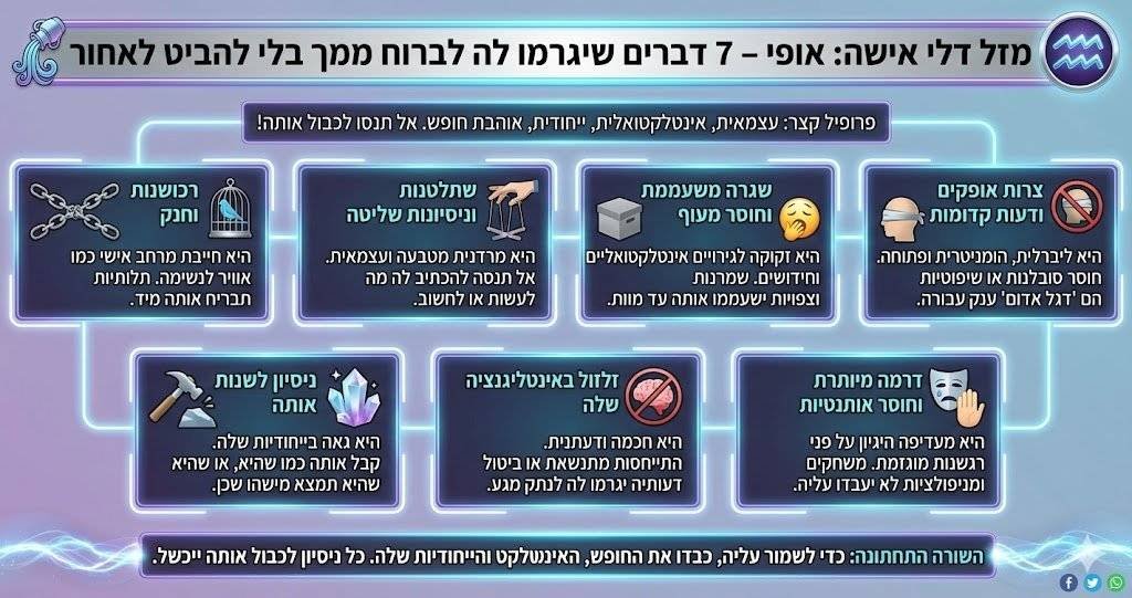 מזל דלי אישה אופי