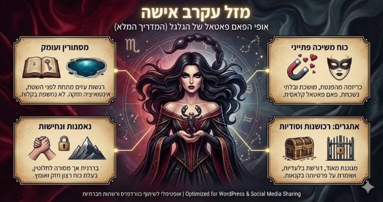 מזל עקרב אישה אופי