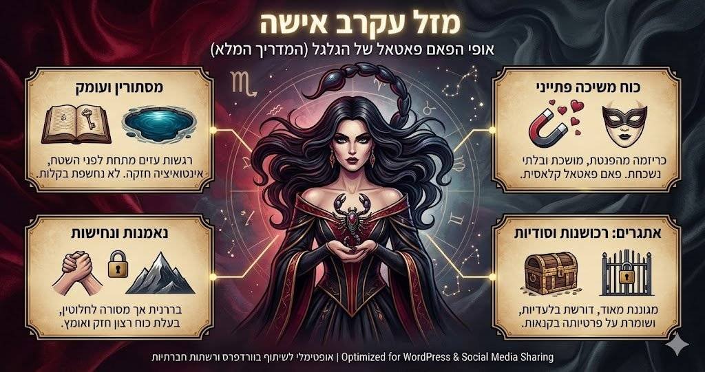 מזל עקרב אישה אופי