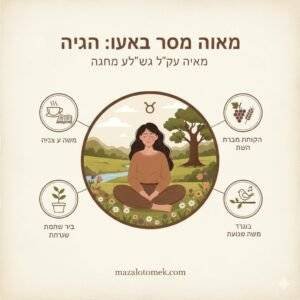 אישה מזל שור בטבע נהנית מהשקט והיופי