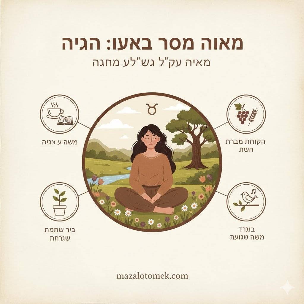 אישה מזל שור בטבע נהנית מהשקט והיופי